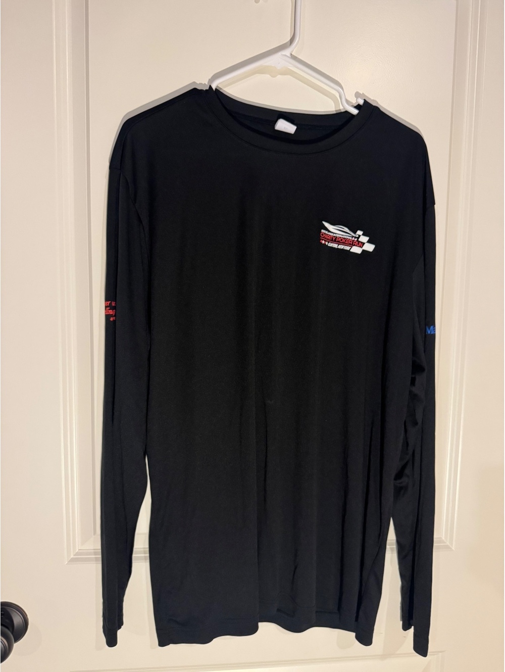 XL Dryfit Black Long Sleeve Poker Run Graphic T-Shirt